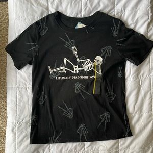 Black Graphic Skeleton Tee